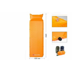 Коврик Naturehike NH15Q002-D надувной с подушкой для сна голубой, бежевый, арт. 6927595782576 [NATUREHIKE]