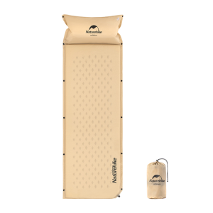 Коврик Naturehike NH15Q002-D надувной с подушкой для сна голубой, бежевый, арт. 6927595782576 [NATUREHIKE]