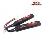 АКБ 2200mAh 7.4V 20C 2x104x20x12 AUG, двухлепестковый, приклад весло, G36, М-серия цевье, крейнсток (StormPower)