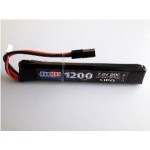 АКБ BlueMAX 7.4V Lipo 1200mAh 20C stick 13.3x21x128 М-серия цевье, приклад, G36