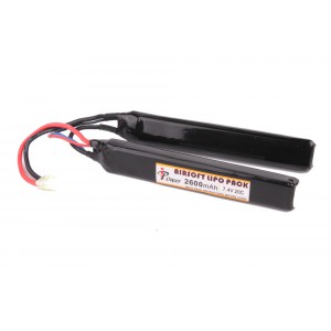 Аккумулятор Li-po 2600H20C mAh 7.4V двухлепестковый 125*20*10 (iPower)