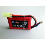 АКБ BlueMAX 7.4V LiPO 1500mAh 20C stick (PEQ/AN-15) 16x43x65mm AUG, MP40, М249 , ПКМ , приклад весло