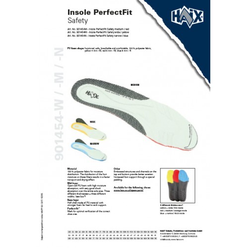 haix insole perfectfit safety