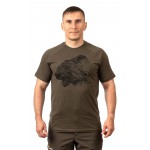Футболка PRIDE Taiga king (Тайга кинг) (хлопок, т.хаки) PRTS-06KH7 [NOVATEX]