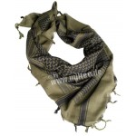 MilTec шарф шемаг черный/зеленый хлопок 110*110 см