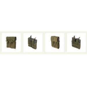 ACM Double pouch for two G36/AK-74 or four M4 magazines – olive