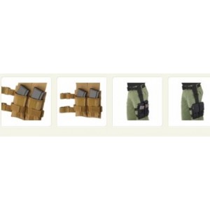 ACM Tactical leg pouches for M4/AK mags BLACK