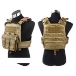 TMC Жилет Adaptive Vest с подготовкой под бронепластины, размер регулируемый, цвет койот браун (TMC2125-CB)