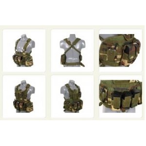 ACM Commando recon chest harness type vest - woodland