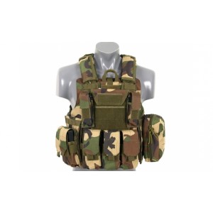 ACM Combat vest with releasable armour system - woodland