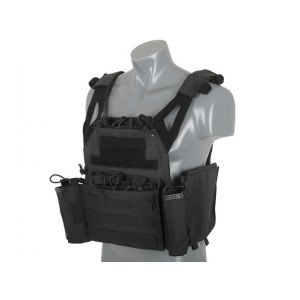 8FIELDS Lightweight Jump Plate Carrier with Pouch Set - BLACK