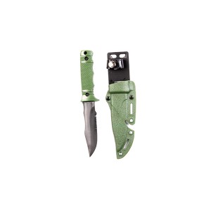 Нож тренировочный M37 (пластик/резина) с ножнами Green