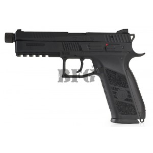 KJ WORKS CZ P-09 DUTY (ASG LICENSED) WITH 14MM CCW THREAD BARREL - GAS VERSION (BK)