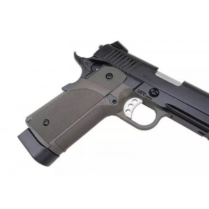 Страйкбольный пистолет KJW HI-CAPA KP-05 (CO2) GBB, металл, оливковая рукоять