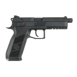 KJ WORKS CZ P-09 DUTY (ASG LICENSED) WITH 14MM CCW THREAD BARREL - GAS VERSION (BK)