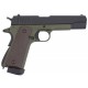 Страйкбольный пистолет Colt 1911 металл, Blow Back, CO2 Olive (KJW)