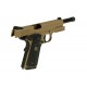 Страйкбольный пистолет KJW COLT M1911 M.E.U. GBB, СО2, TAN, металл, резьба на стволе [KP-07-TBC.CO2 TAN]