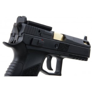 Страйкбольный пистолет KJW CZ P-09 Black GBB, черный, металл, модель P-09-OR.GAS