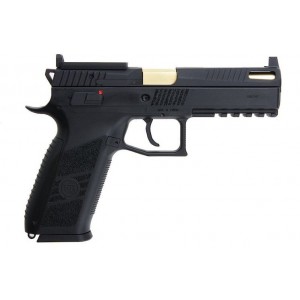 Страйкбольный пистолет KJW CZ P-09 Black GBB, черный, металл, модель P-09-OR.GAS