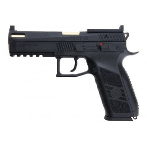 Страйкбольный пистолет KJW CZ P-09 Black GBB, черный, металл, модель P-09-OR.GAS