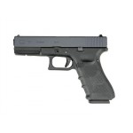 Страйкбольный пистолет WE GLOCK-17 gen4, металл слайд, сменные накладки, WE-G001B-BK