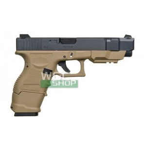 WE Модель пистолета GLOCK 26C, металл, TAN