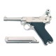 WE Модель пистолета  Luger 'Parabellum' P-08 SHORT, металл, хром 4 дюйма