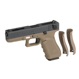 WE Модель пистолета  Glock 18C Full Auto, Gen. 4, металл, койот