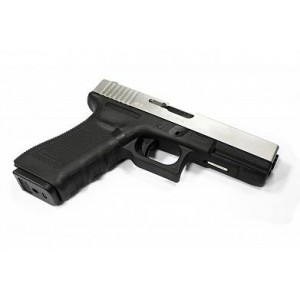 СТРАЙКБОЛЬНЫЙ ПИСТОЛЕТ WE GLOCK-17 GEN4 ХРОМ МЕТАЛЛ СЛАЙД WE-G001B-SV