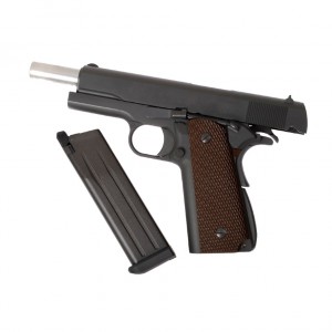 Страйкбольный пистолет WE COLT M1911А1, металл, GBB, увеличенный магазин, WE-E005B
