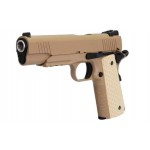 Страйкбольный пистолет WE COLT М1911А1 Kimber with Rail Tan металл, GBB, WE-E010-TAN