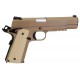 Страйкбольный пистолет WE COLT М1911А1 Kimber with Rail Tan металл, GBB, WE-E010-TAN