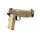 Страйкбольный пистолет WE COLT М1911А1 Kimber with Rail Tan металл, GBB, WE-E010-TAN