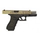 WE Модель пистолета  GLOCK-17 gen3, металл слайд, под бронзу с гравировкой , WE-G001BOX-BR