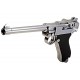 WE Модель пистолета  Luger 'Parabellum' P-08 MIDDLE, хром 6 дюймов