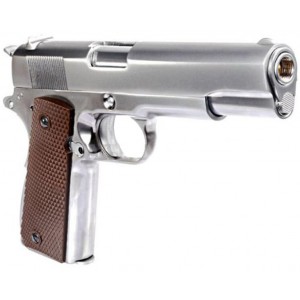 WE Модель пистолета M1911 A1, металл, хром