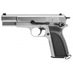 Страйкбольный пистолет WE BROWNING HI POWER MK3, хромированный, металл, WE-B004