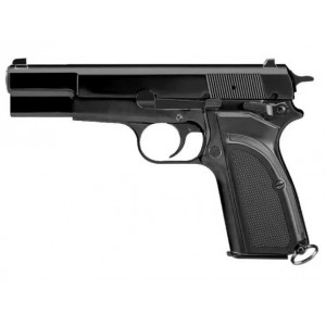 Страйкбольный пистолет WE BROWNING HI POWER MK3, черный, металл, GBB WE-B003