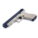 Страйкбольный пистолет WE GLOCK-35 gen4, авт, металл слайд, сменные накладки, TAN, WE-G009B-TAN