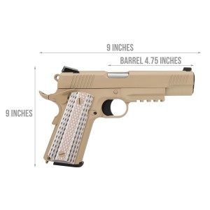 Страйкбольный пистолет WE Colt M45A1 Tan, металл, GBB (WE-E015-M45A1-TAN)