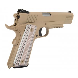 Страйкбольный пистолет WE Colt M45A1 Tan, металл, GBB (WE-E015-M45A1-TAN)