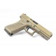 Страйкбольный пистолет WE Glock 17 gen. 5, металл слайд, сменные накладки, TAN [WE-G001VB-TAN]
