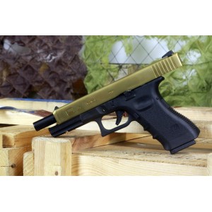 Страйкбольный пистолет WE GLOCK-34 gen3, металл слайд, Titanium Version  WE-G008A-TG