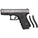 Страйкбольный пистолет WE GLOCK-19 gen5, металл слайд, сменные накладки,  WE-G003VXB-BK