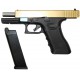 Страйкбольный пистолет WE G17 gen.3 Titanium Version Black GBB GAS WE-G001A-TG