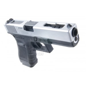 Страйкбольный пистолет (WE) GLOCK 18C Gen.4 Semi/Auto Silver, GAS, GBB