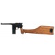 Модель пистолета WE Mauser 712, металл, длинный магазин, кобура приклад (пластик под дерево) WE-712-BK