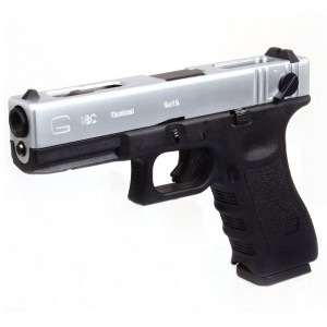 Страйкбольный пистолет (WE) GLOCK 18C Gen.4 Semi/Auto Silver, GAS, GBB