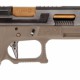 Страйкбольный пистолет WE GLOCK-17 G-Force металл слайд, TAN рамка, хромированный слайд,  золоченый ствол WE-G001WET-4