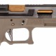 Страйкбольный пистолет WE GLOCK-17 G-Force металл слайд, TAN рамка, хромированный слайд,  золоченый ствол WE-G001WET-4